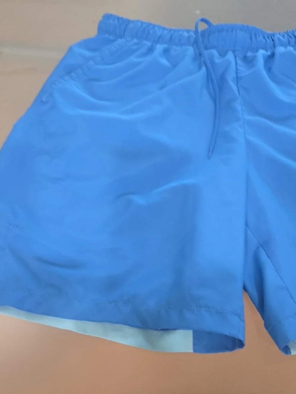 Nike Bright Blue Men's Athletic Shorts with Black Swoosh